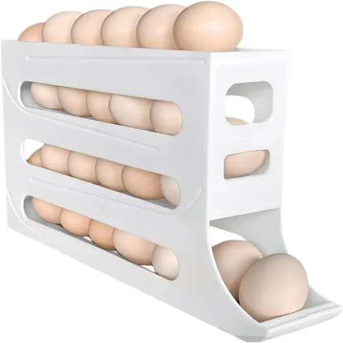 4 Tier Egg Roller Dispenser, Automatic Rolling Egg Holder