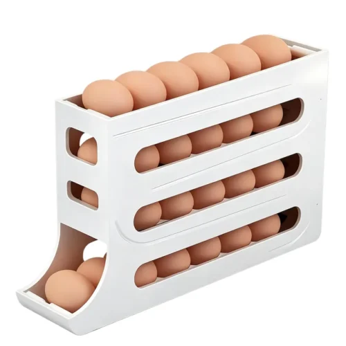 4 Tier Egg Roller Dispenser, Automatic Rolling Egg Holder