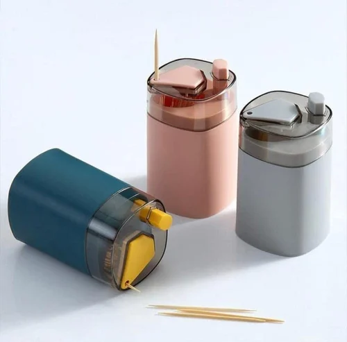 Press-type automatic toothpick dispenser box