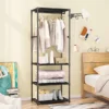 Multifunctional Clothes Drying Rack | 360-Degree Hanging Bar with Storage Shelves