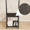 Multifunctional Clothes Drying Rack | 360-Degree Hanging Bar with Storage Shelves